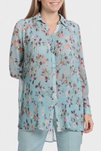 Chemise longue fleurs