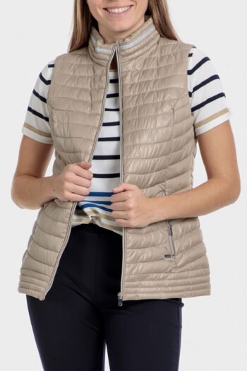 Gilet beige matelassé