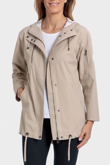 Parka beige capuche