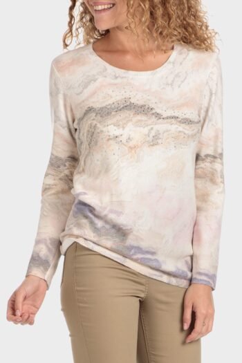 Pull imprimé strass
