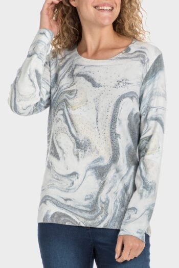 Pull imprimé strass