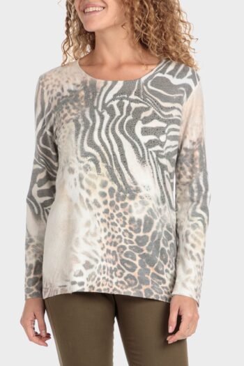 Pull imprimé strass