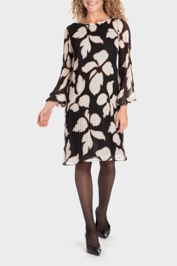 Robe plissée imprimée