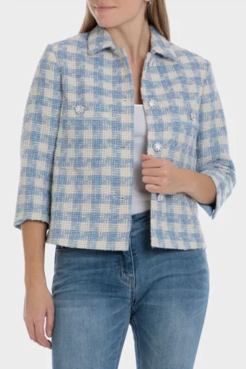 Veste fantaisie, porcelaine bleue