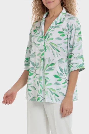Blouse imprimé feuilles