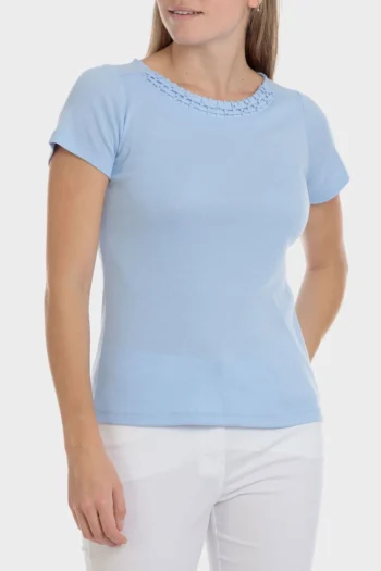 T-shirt basique bleu ciel