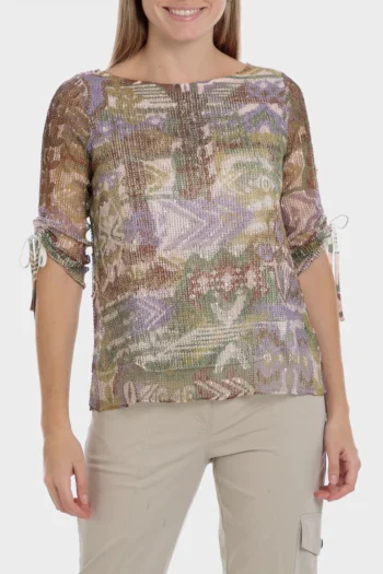 T-shirt résille sequins