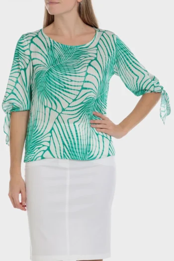 Blouse imprimé feuilles