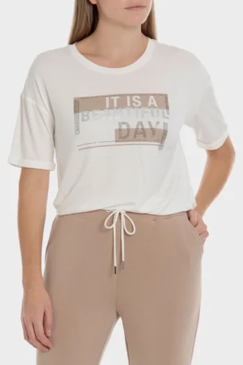 T-shirt imprimé strass