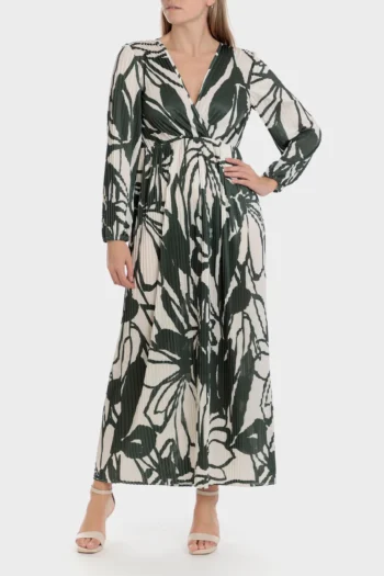 Robe plissée imprimée