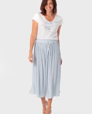 PLEATED SKIRT, BL