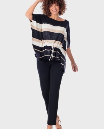 STRIPED PONCHO, B